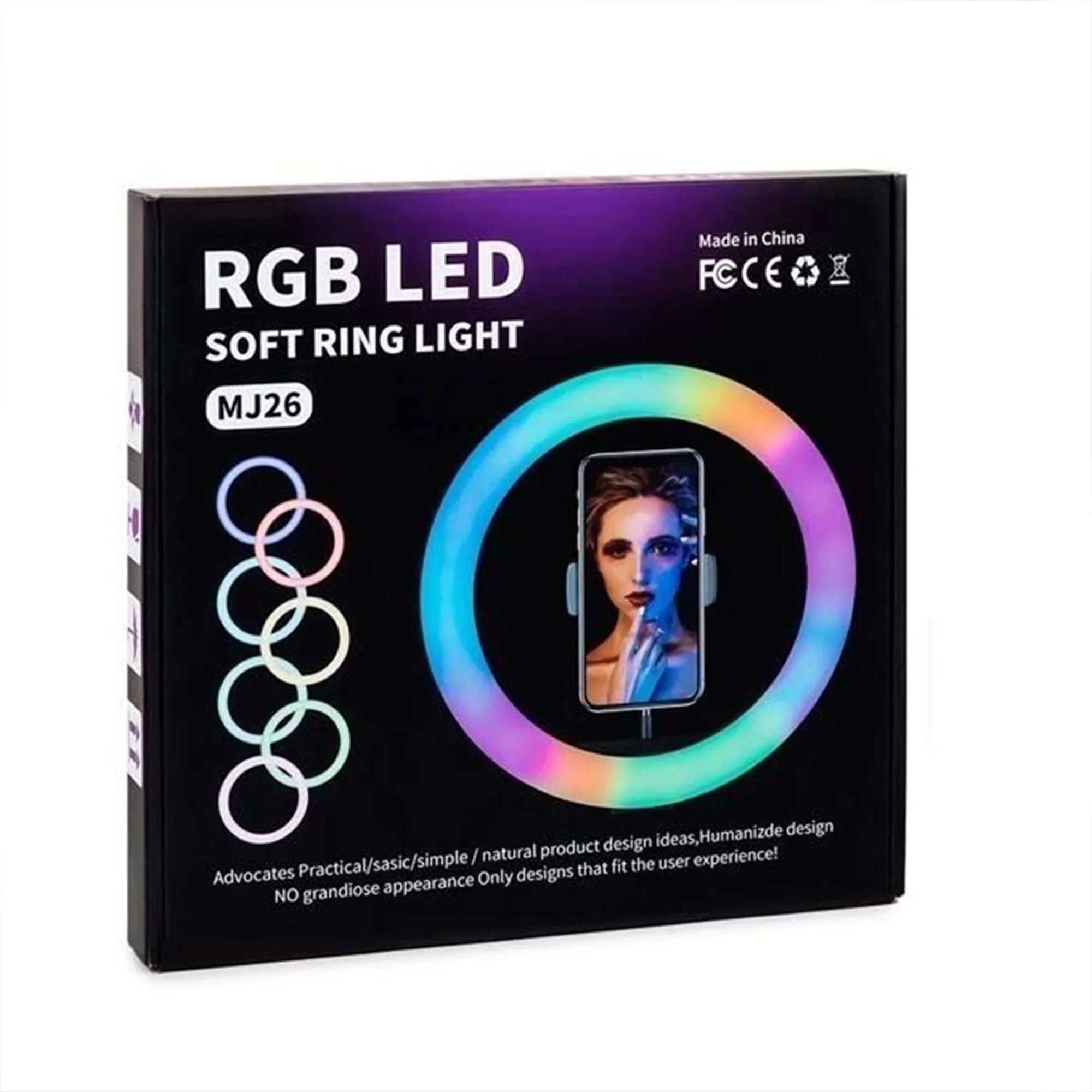 إضاءة التصوير الدائرية+ حامل معدني عالي الجودة ضمان عامين