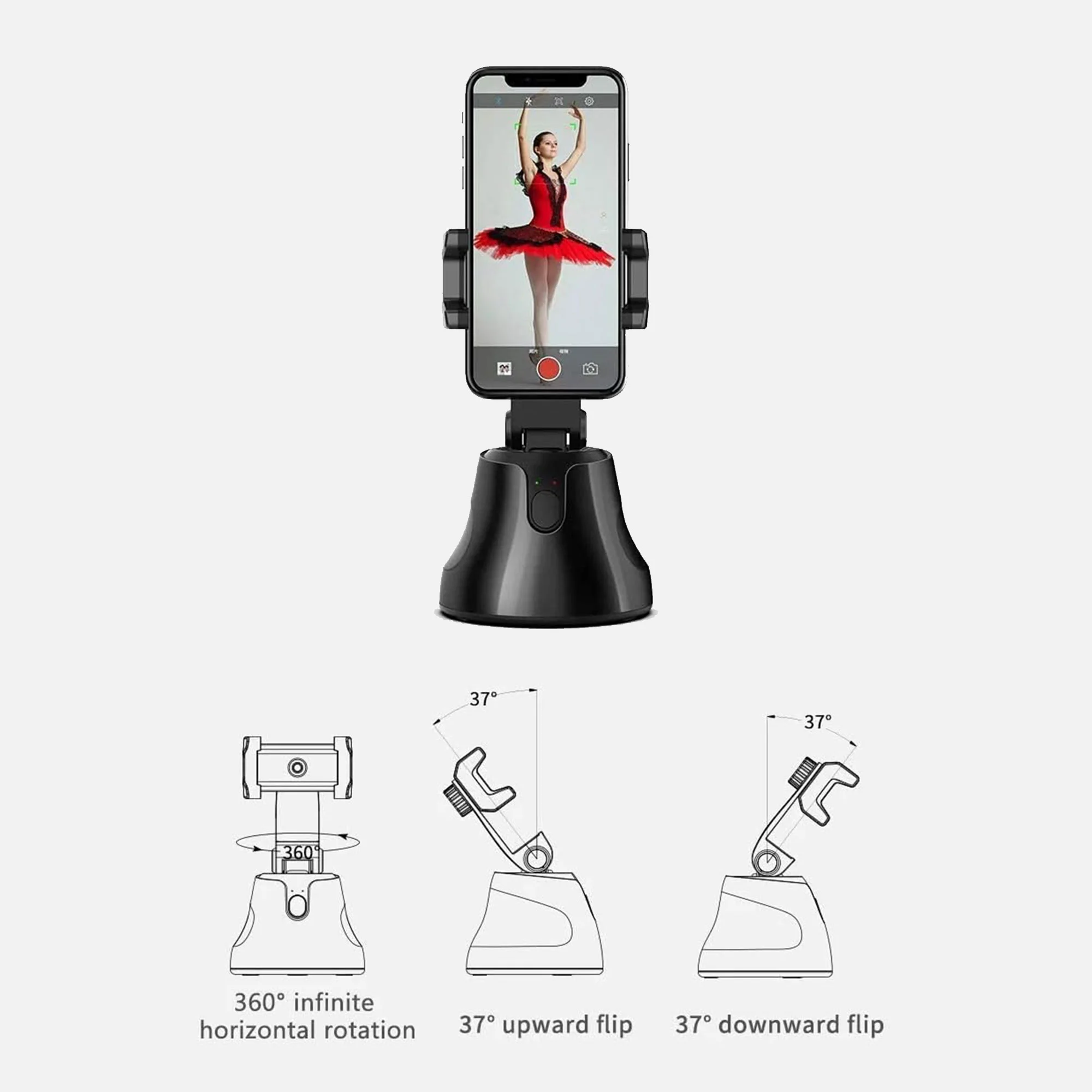 حامل هاتف ذكي يدور 360 درجة مع خاصية تتبع الوجه