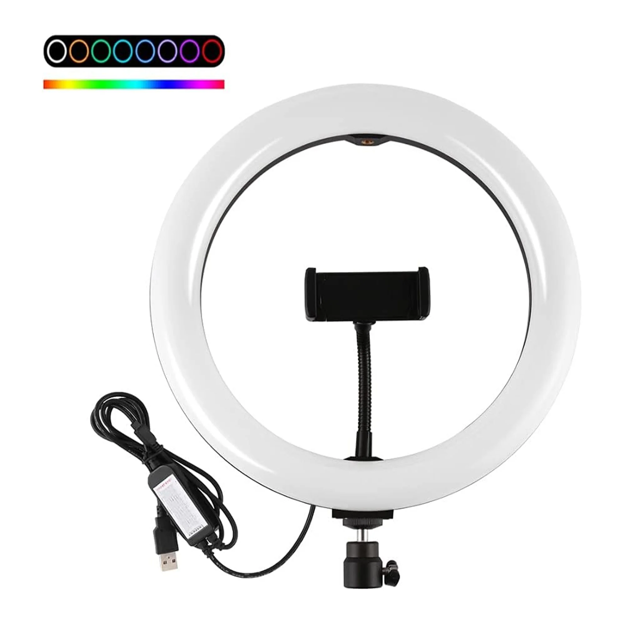 إضاءة التصوير الدائرية+ حامل معدني عالي الجودة ضمان عامين