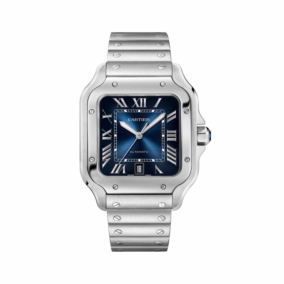 Cartier santos  silver