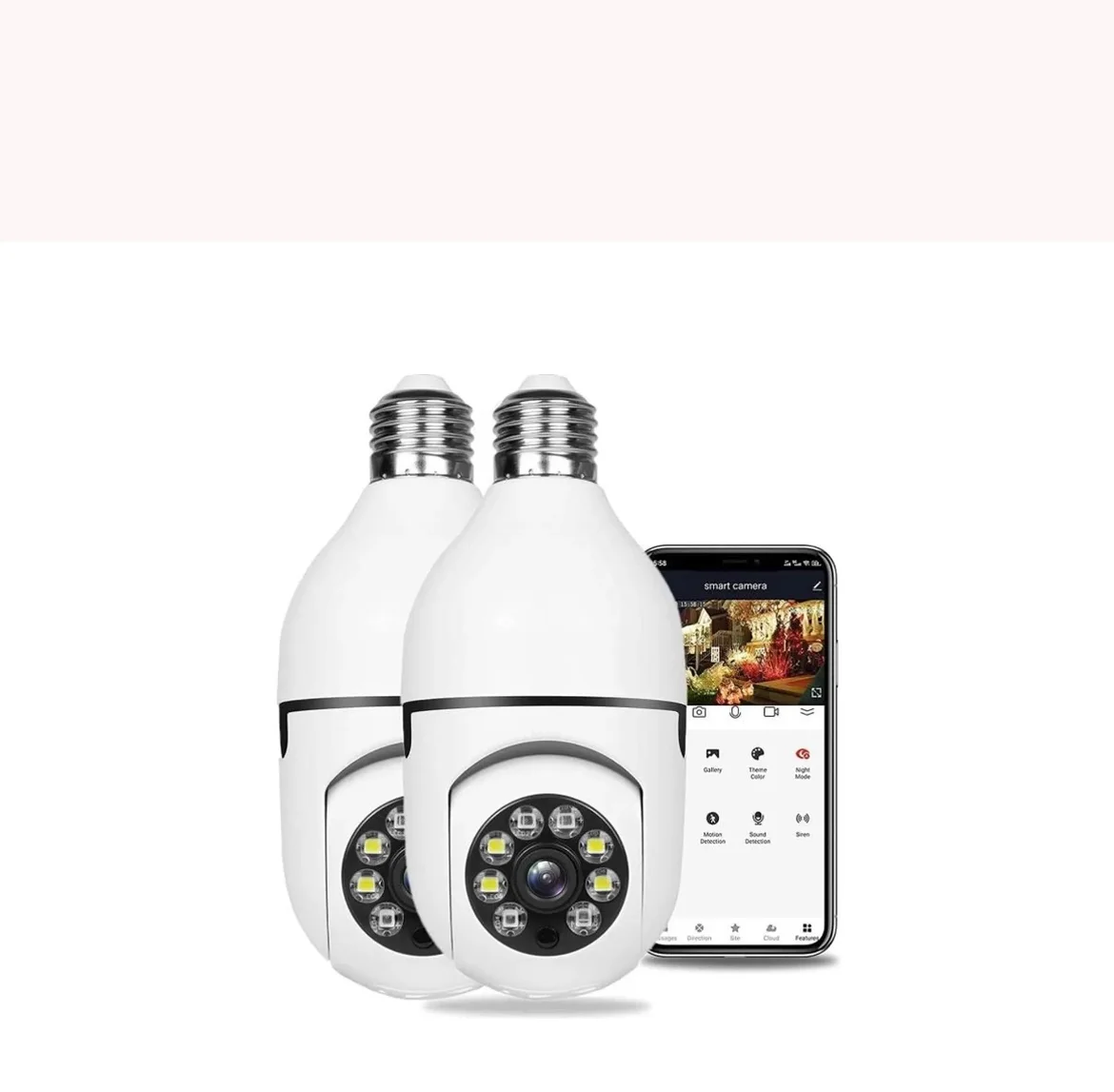 كاميرا المراقبة على شكل المصباح