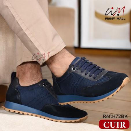 سبادري جلد " أزرق-كاكي" أنـيـق عالي الجودة