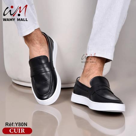 حذاء جـلـد أكحل خفيف & مرتاح