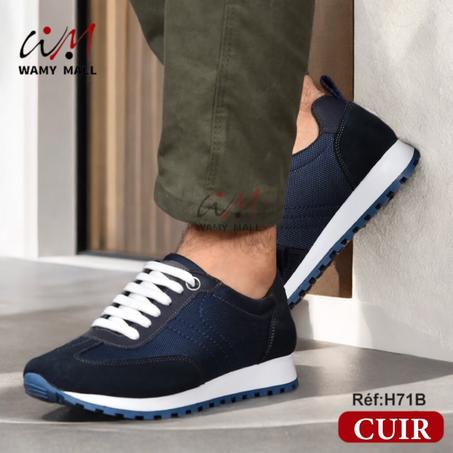 سبادري جلد " أزرق-أبيض" أنـيـق عالي الجودة