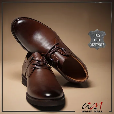 حذاء "بـنـي" 100% من الجلد الأصلي خفيف مرتاح في قمة الروعة والاناقة الأكثر مبيعا