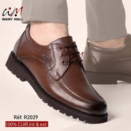 حذاء  "بـنـي" 100% من الجلد الأصلي خفيف & مرتاح