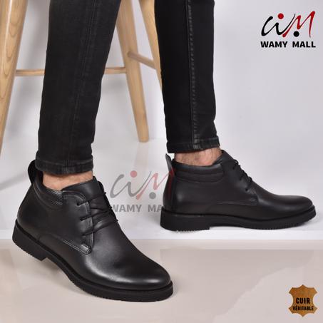 بــوت صِـحِّـي أكـحـل 100% من الجـلـد الأصلي أنـيـق عـالـي الجـودة مرتاح