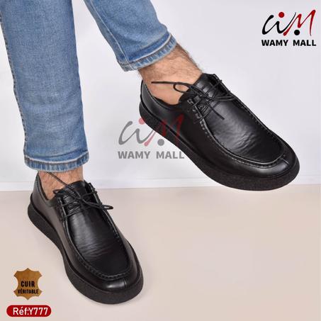 حذاء "أكحل" من الجلد الأصلي أنـيـق عــالـي الجودة