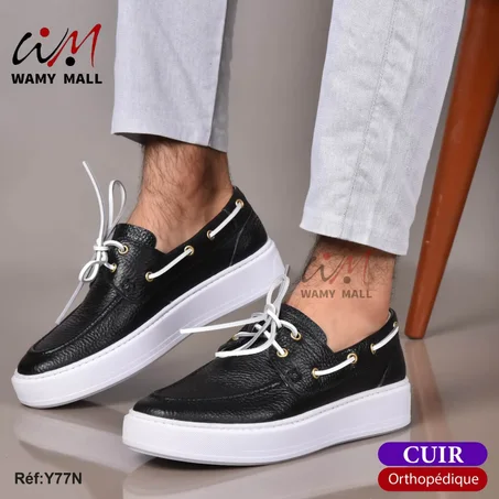 حذاء "أكحل" صِـحِّي من الجـلـد الأصلي خفيف & مرتاح