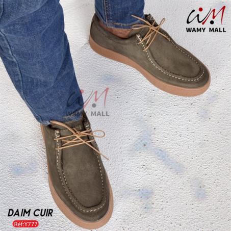 حذاء "أخضر داان" من الجلد الأصلي أنـيـق عــالـي الجودة