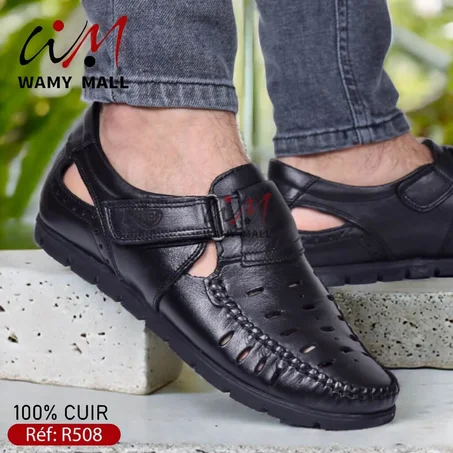 صندال 100% من الجلد الأصلي خفيف & مرتاح