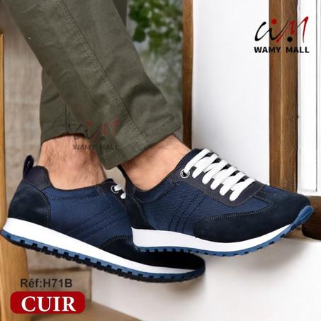 سبادري جلد " أزرق-أبيض" أنـيـق عالي الجودة