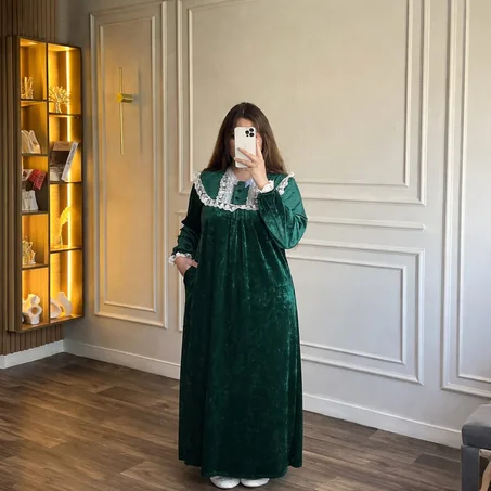 ✨ بيجامة موبرة شتوية ناعمة بتصميم راقي ومريح