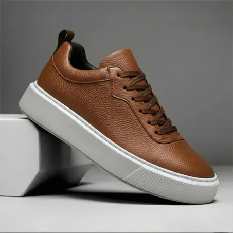 Sneakers en Cuir Marron