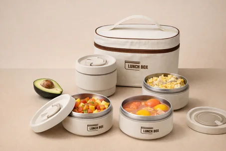 Lunch Box Isotherme Empilable avec Sac de Transport