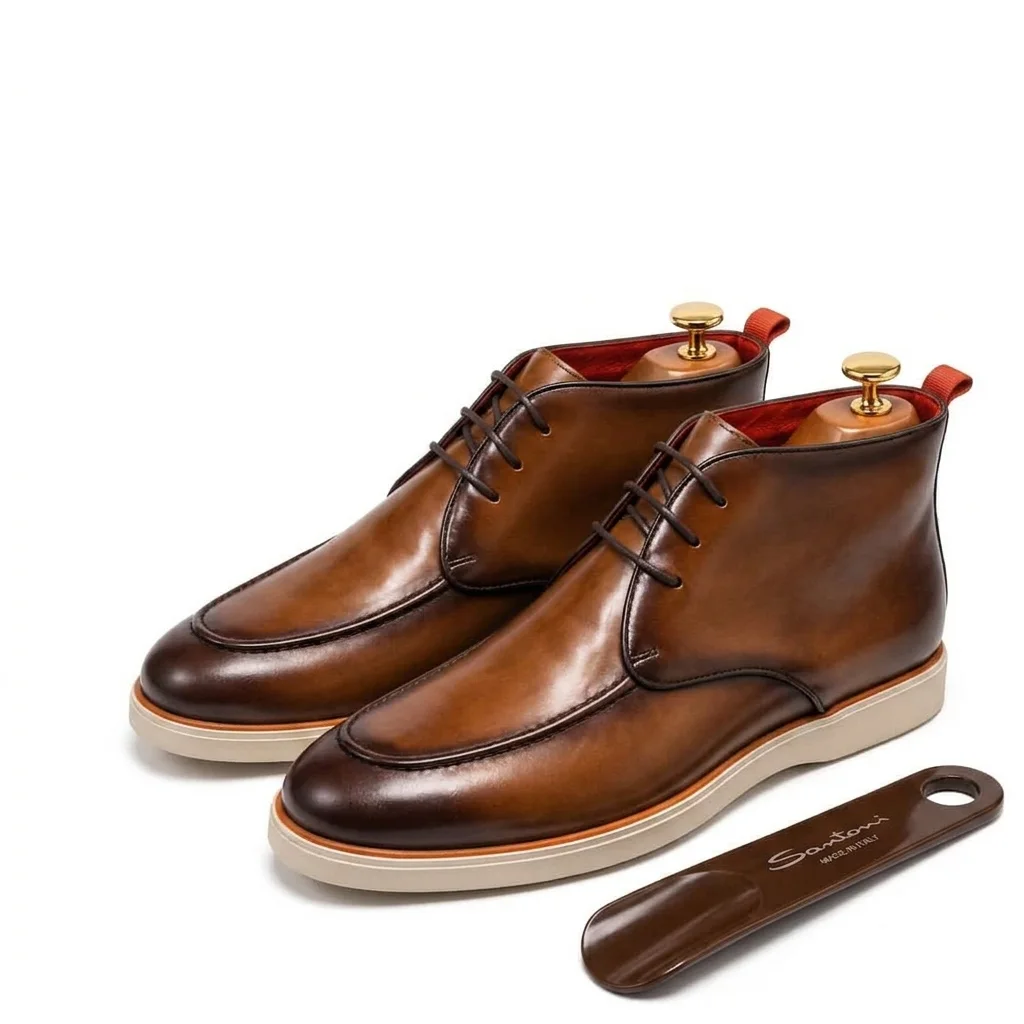Bottines de Luxe Santini en Cuir – Promo: 29.999 F (2 à 55.000 F)