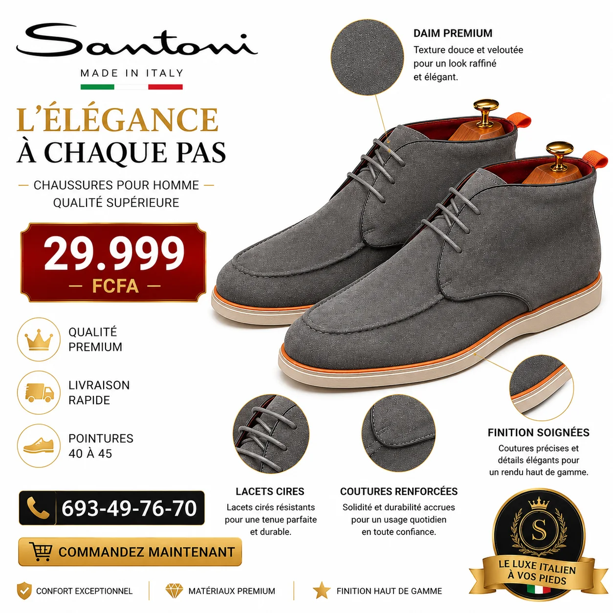 Mocassins Boots en Daim Premium – L