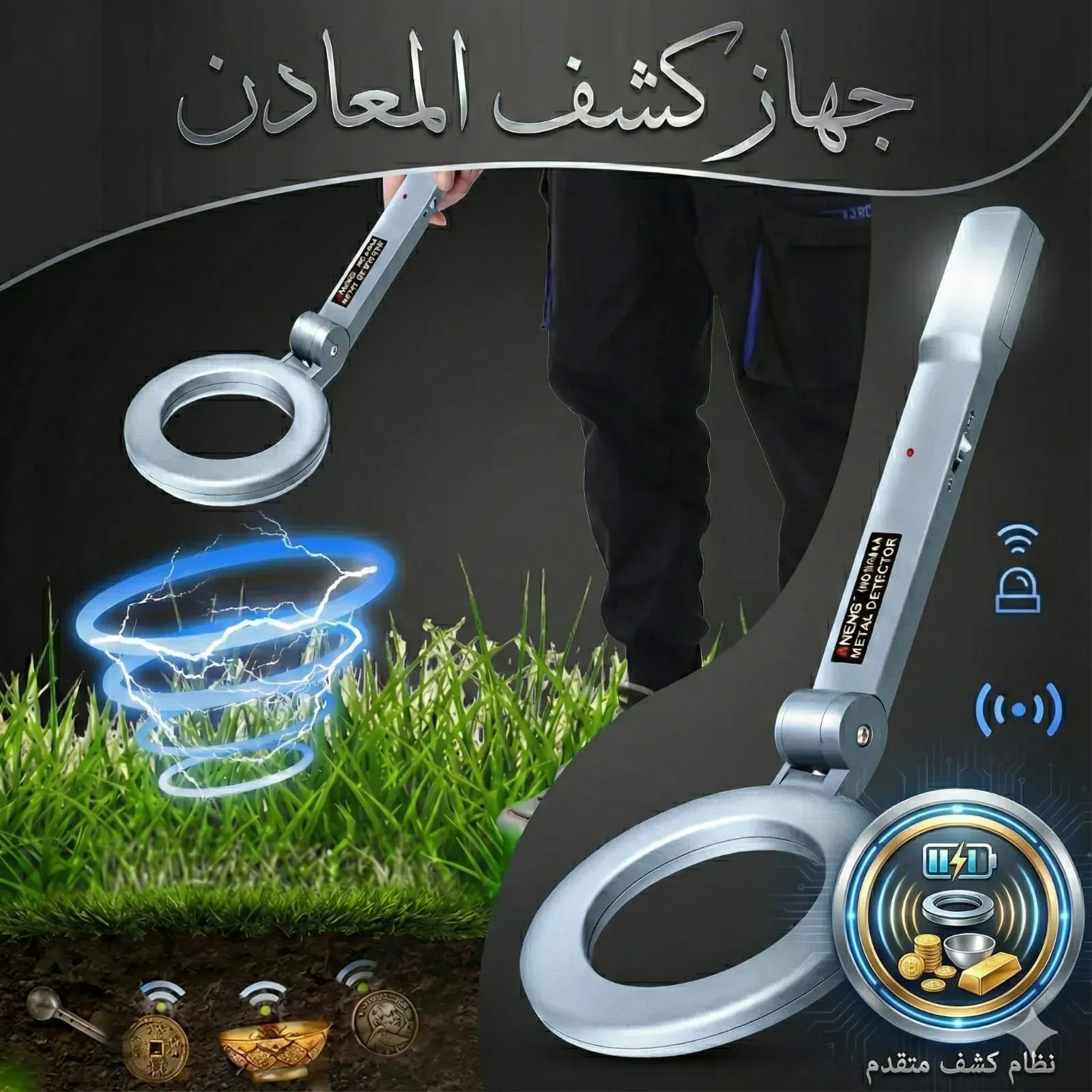 اكتشف الكنوز  بسهولة مع جهاز كشف المعادن الذكي !