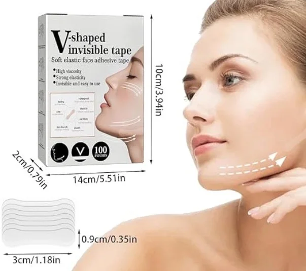V-shaped invisible tape