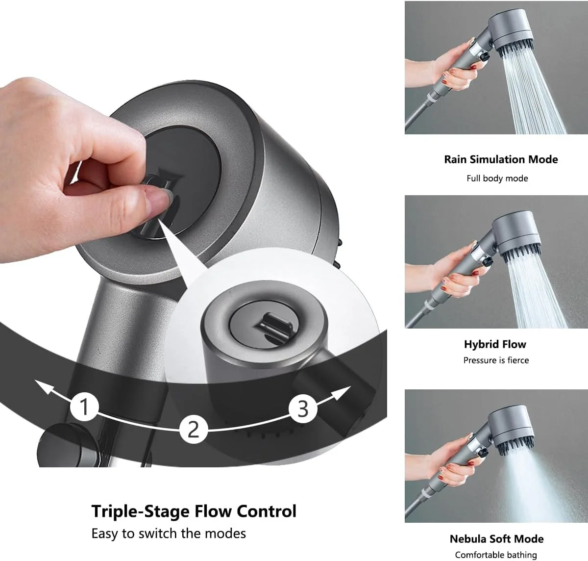 HOTIMO Pro — El Cabezal de Ducha Definitivo Incluye 5 Filtros de Repuesto translate english