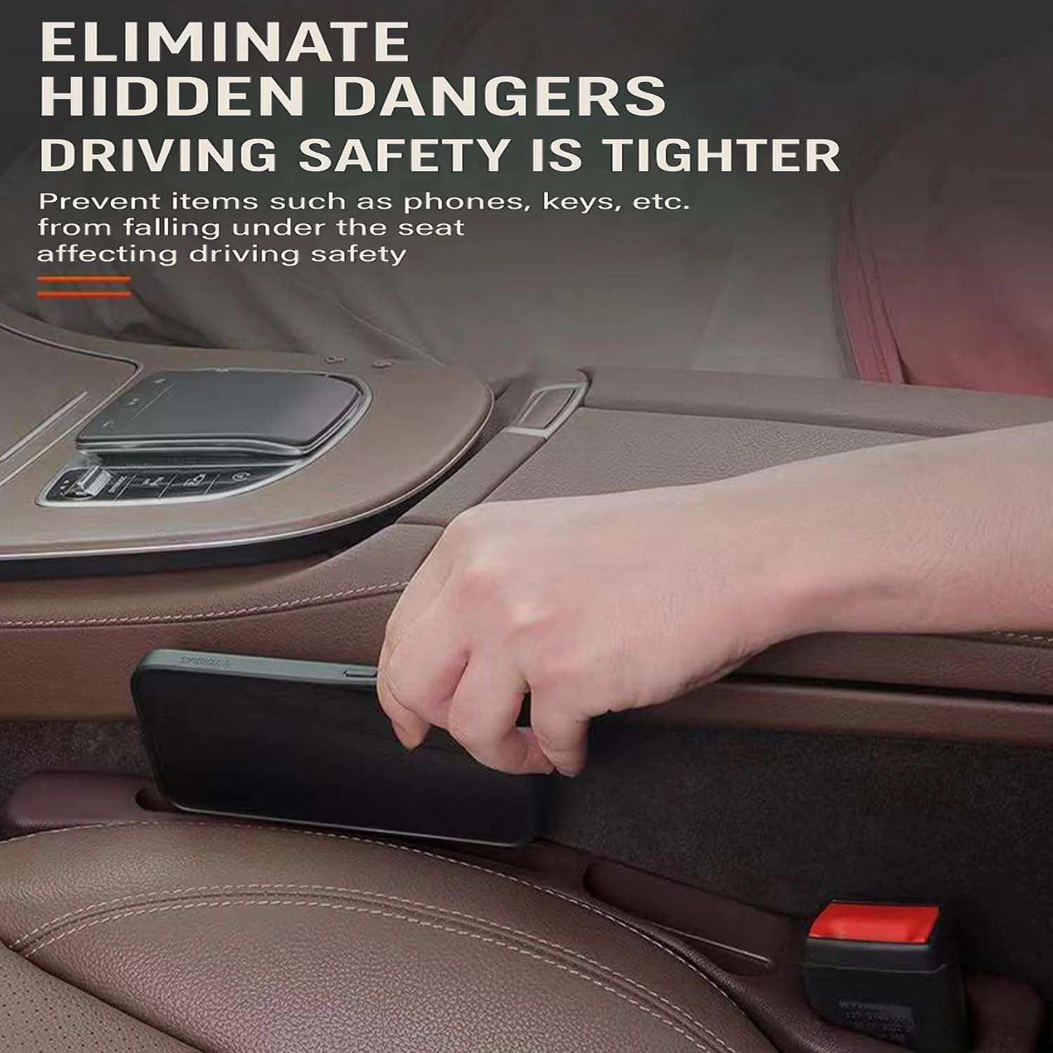 Relleno Premium para Asiento — Di adiós al hueco de tu carro donde se caen y se pierden las cosas.