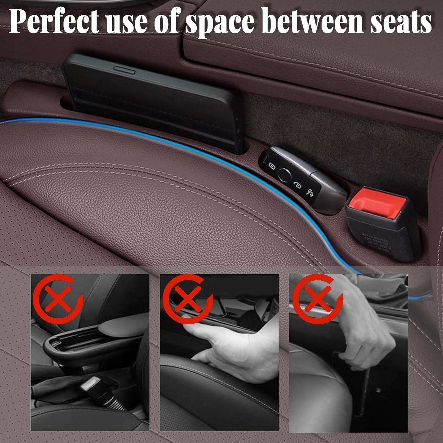 Relleno Premium para Asiento — Di adiós al hueco de tu carro donde se caen y se pierden las cosas.