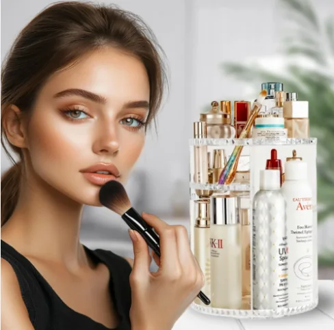 Organizador de Cosméticos Giratorio | Organización y Elegancia