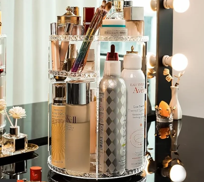 Organizador de Cosméticos Giratorio | Organización y Elegancia