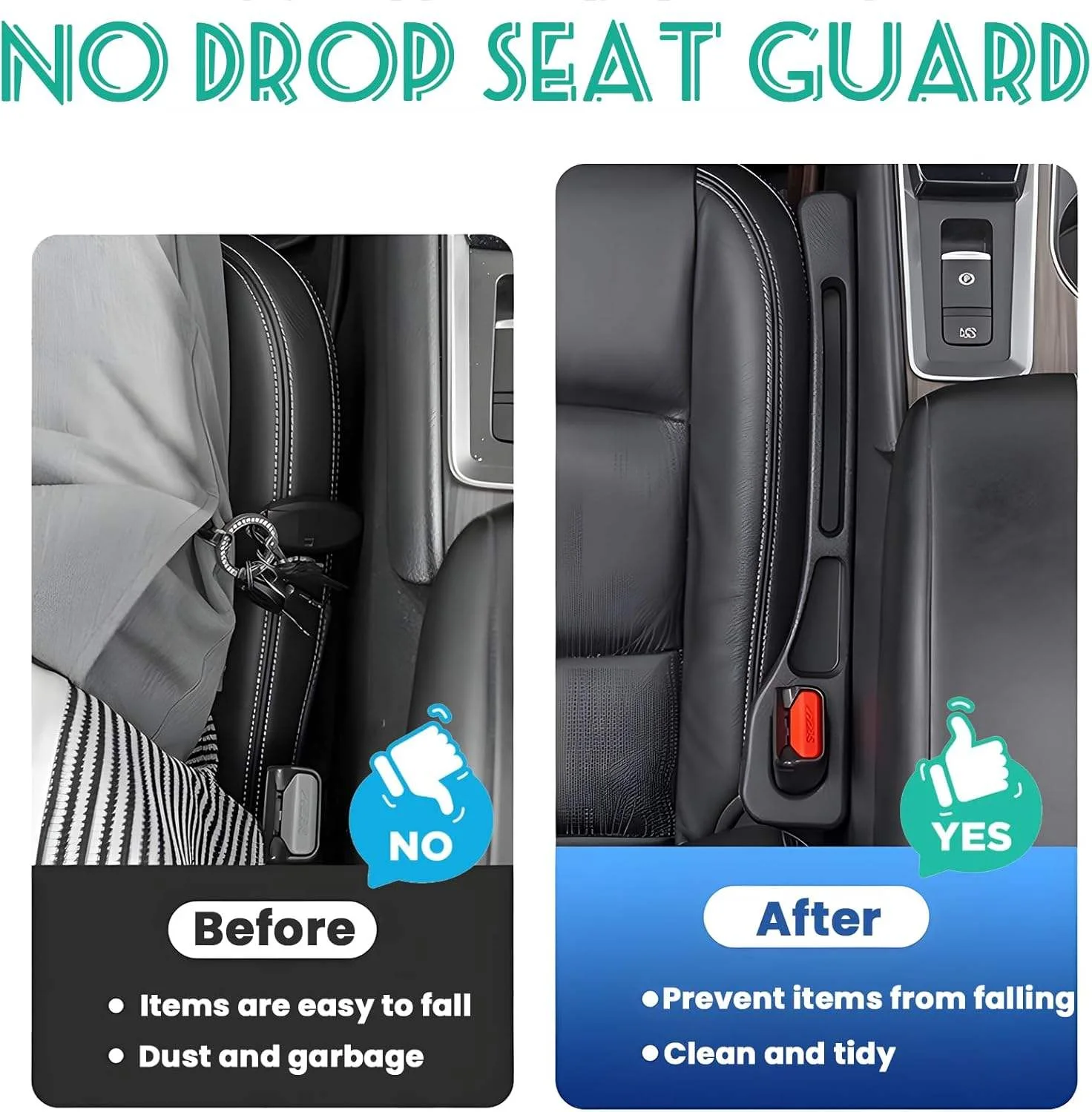 Relleno Premium para Asiento — Di adiós al hueco de tu carro donde se caen y se pierden las cosas.