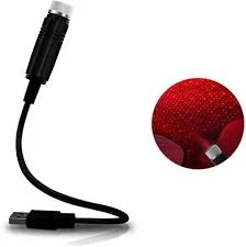 مصباح LED مرن لسقف السيارة على شكل نجمة مزود بمنفذ USB