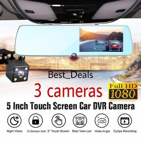 product_image_name-autogear-Full HD 1080P 5.0 pouces 3 caméras Rétroviseur tactile DVR Voiture ( et recul )-4 autogear Full HD 1080P 5.0 pouces 3 caméras Rétroviseur tactile DVR Voiture ( et