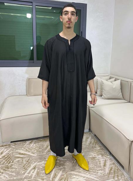 كندورة كابردين ممتازة + بلغة جلد