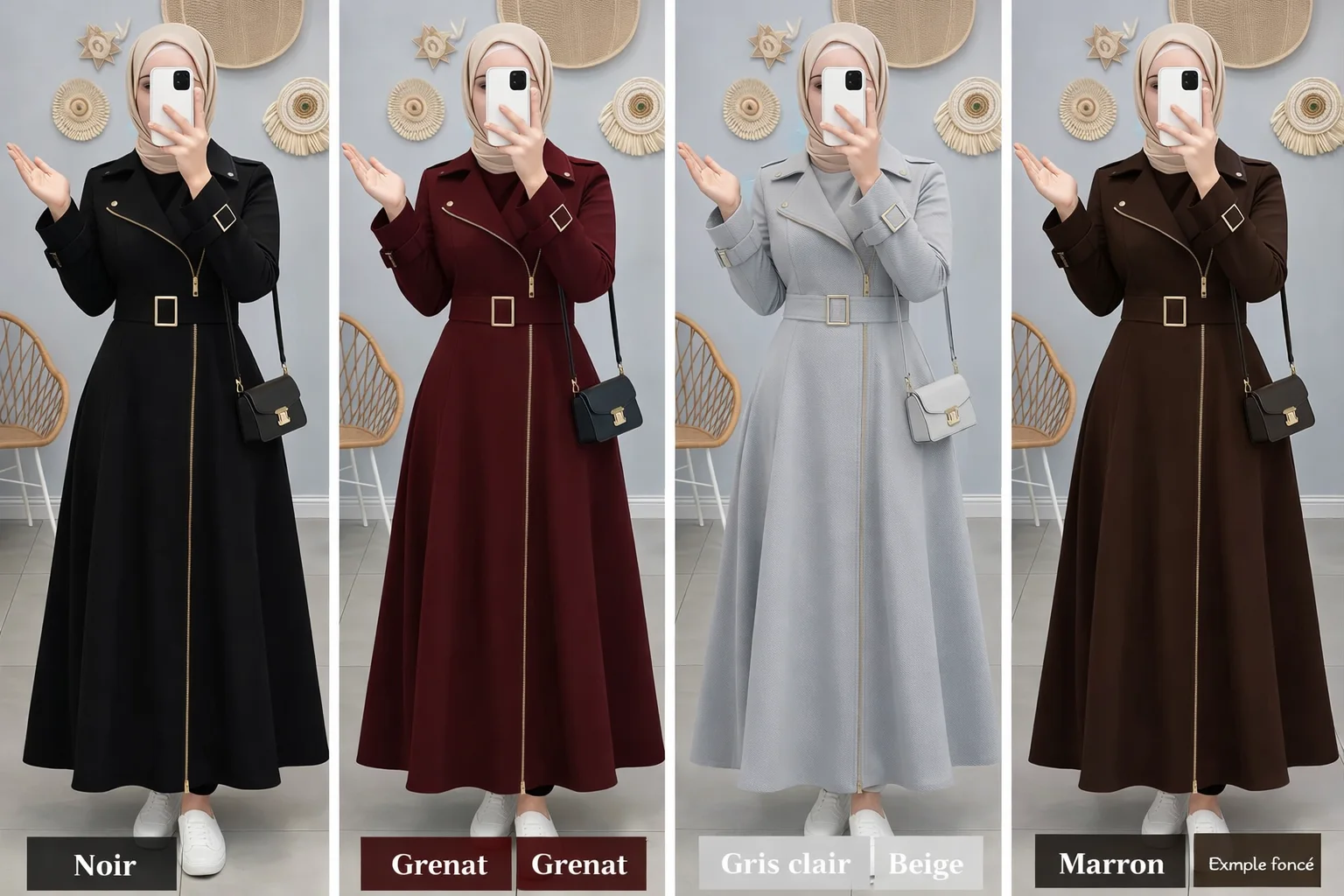 Manteau ceinturé élégant