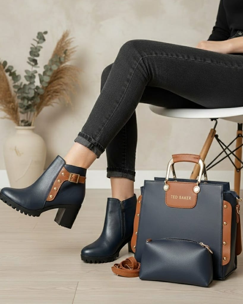 Pack de 3 : Bottes talon +2 sac assorties