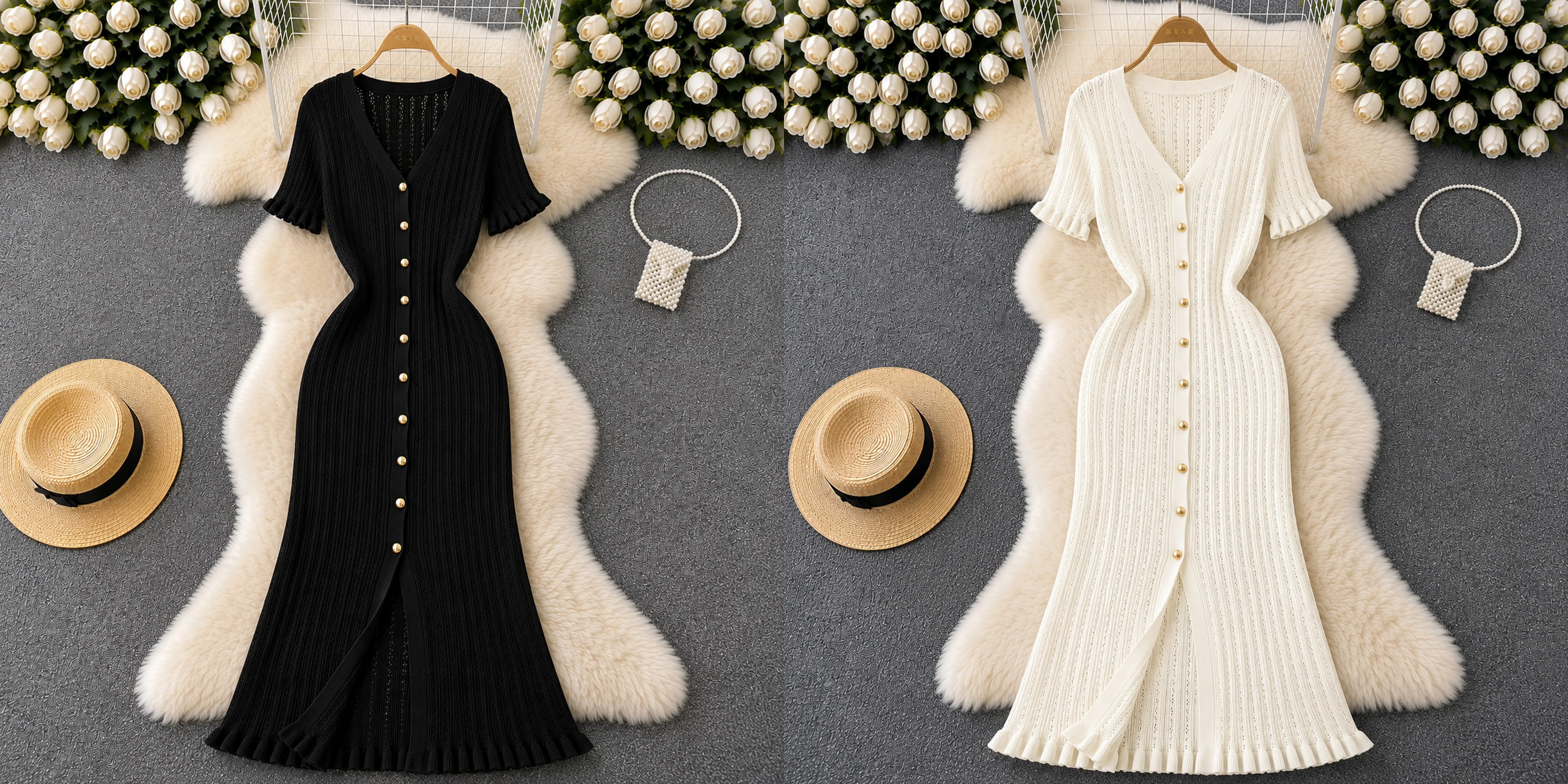 Summer Light. Autumn Chic. ☀️🍂 One dress, endless elegance.