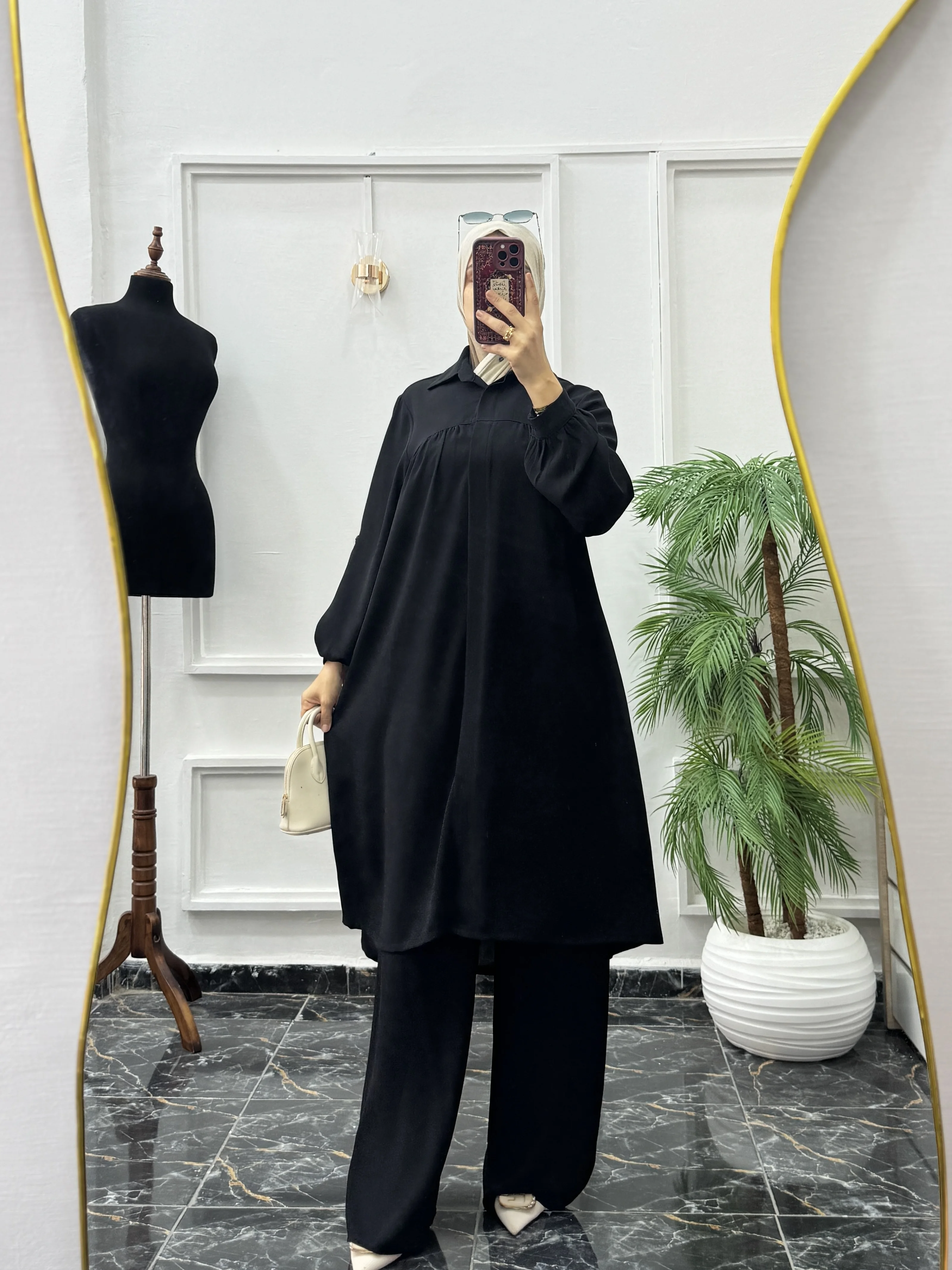 👗 موديل أنيق ومريح ... طقم كريب تركيا