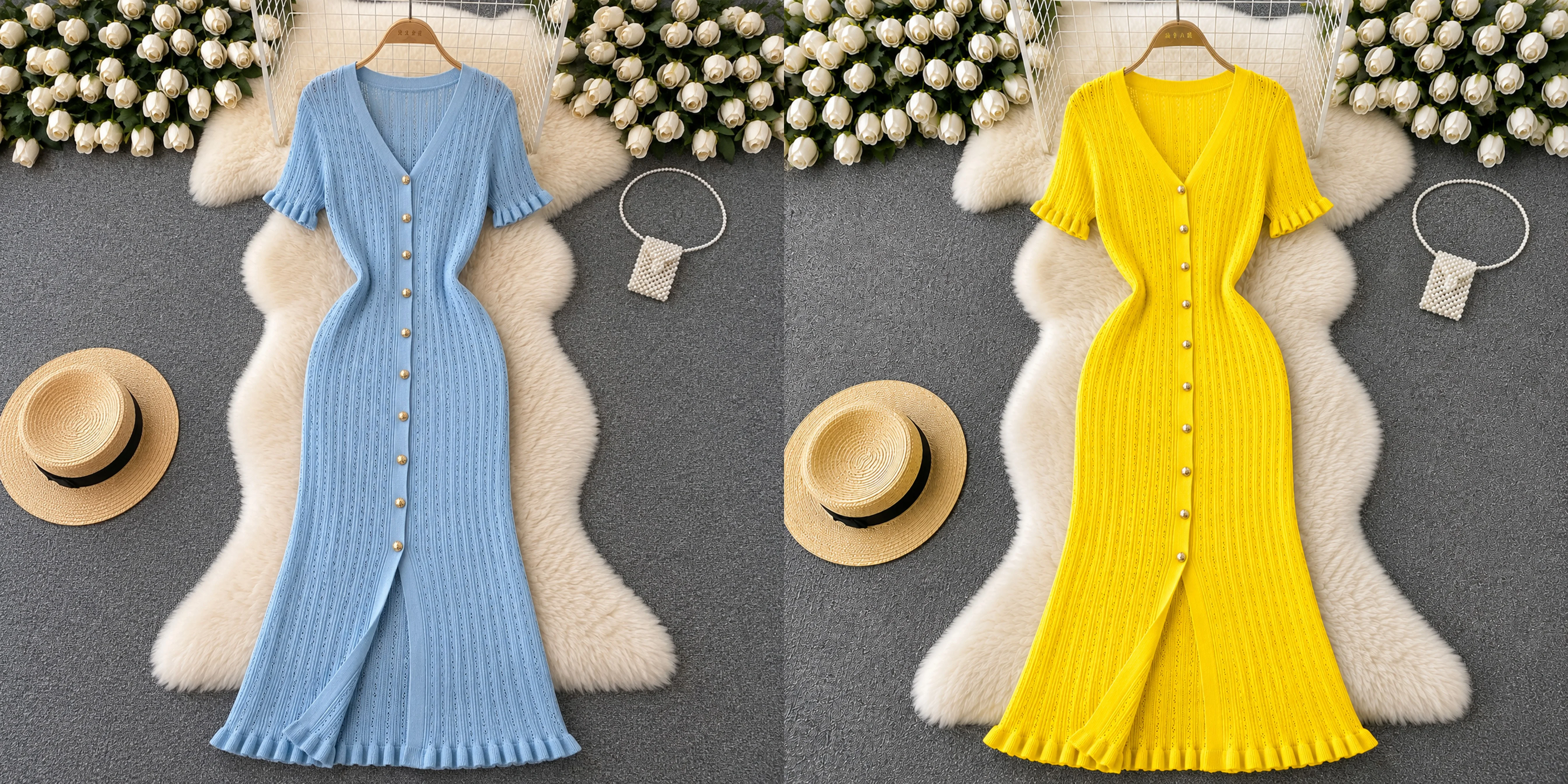 Summer Light. Autumn Chic. ☀️🍂 One dress, endless elegance.