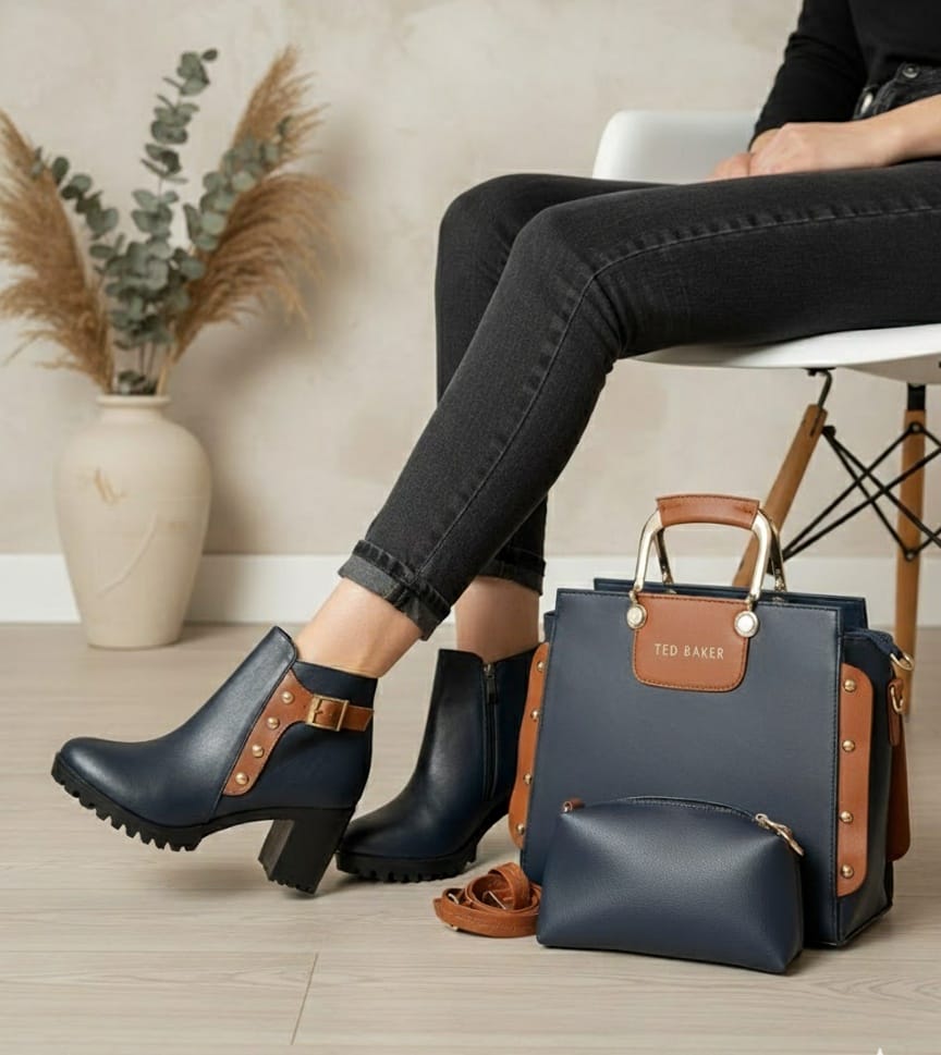 Pack de 3 : Bottes talon +2 sac assorties