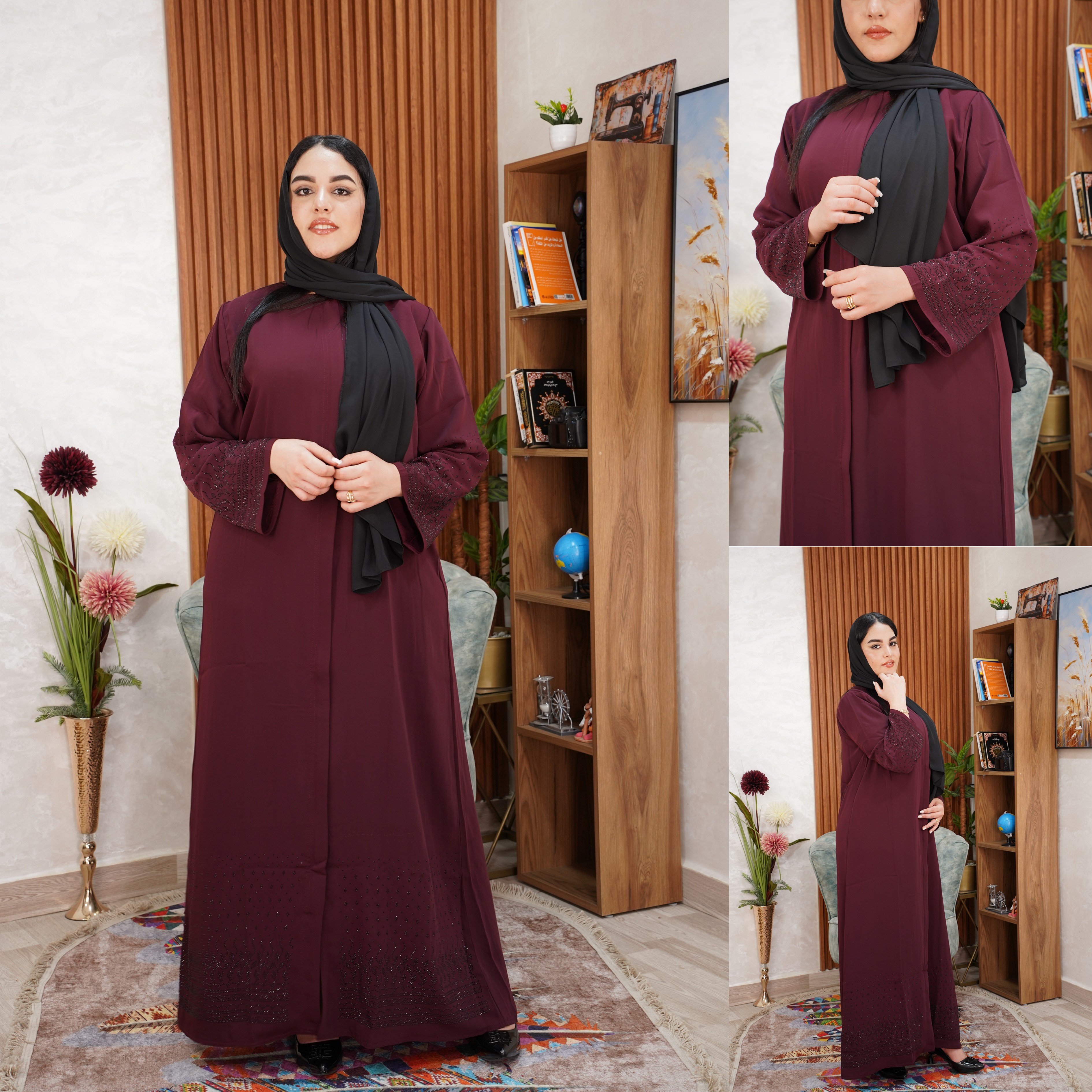 عباية إماراتية طرز بالفولار