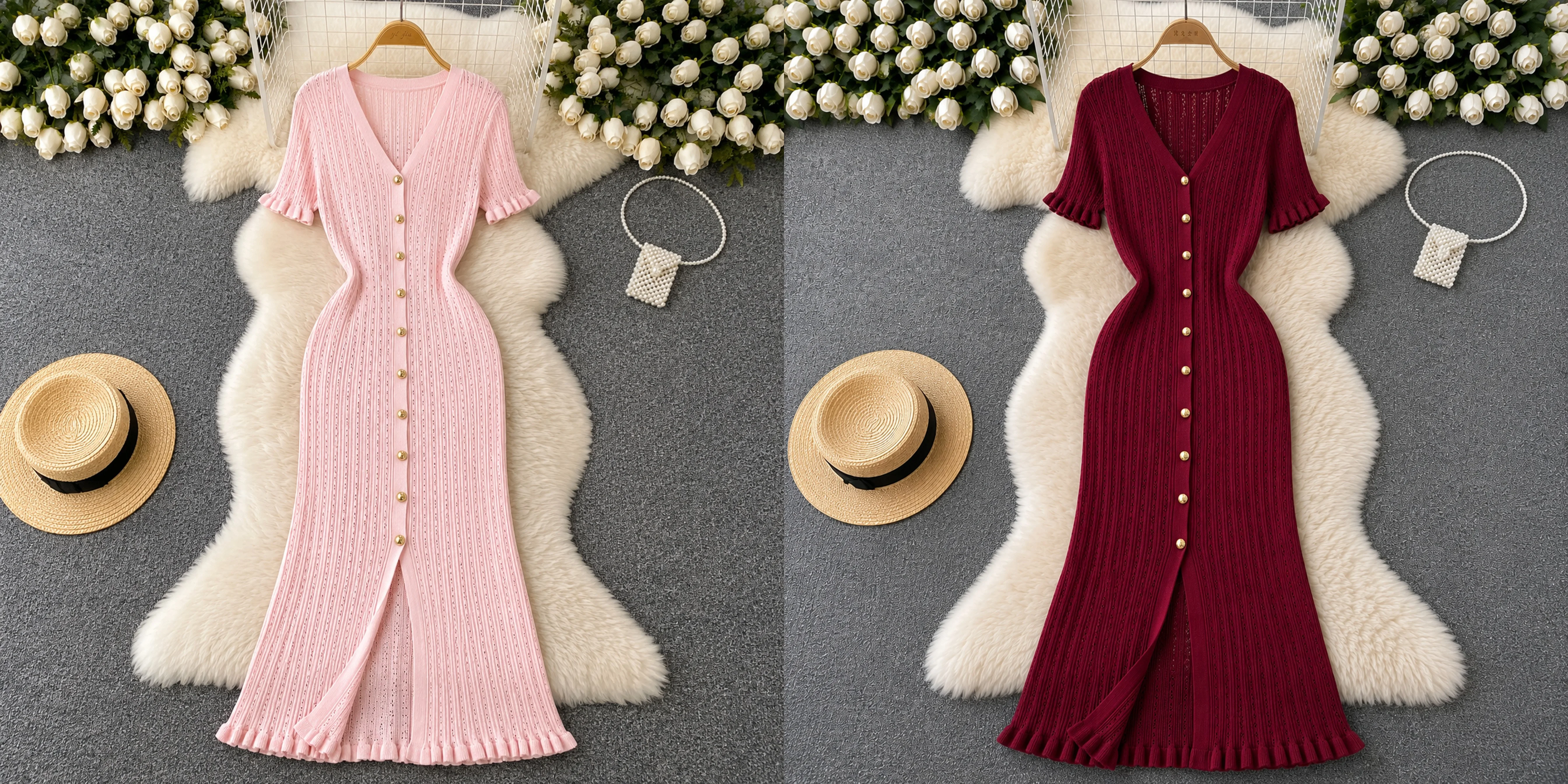 Summer Light. Autumn Chic. ☀️🍂 One dress, endless elegance.