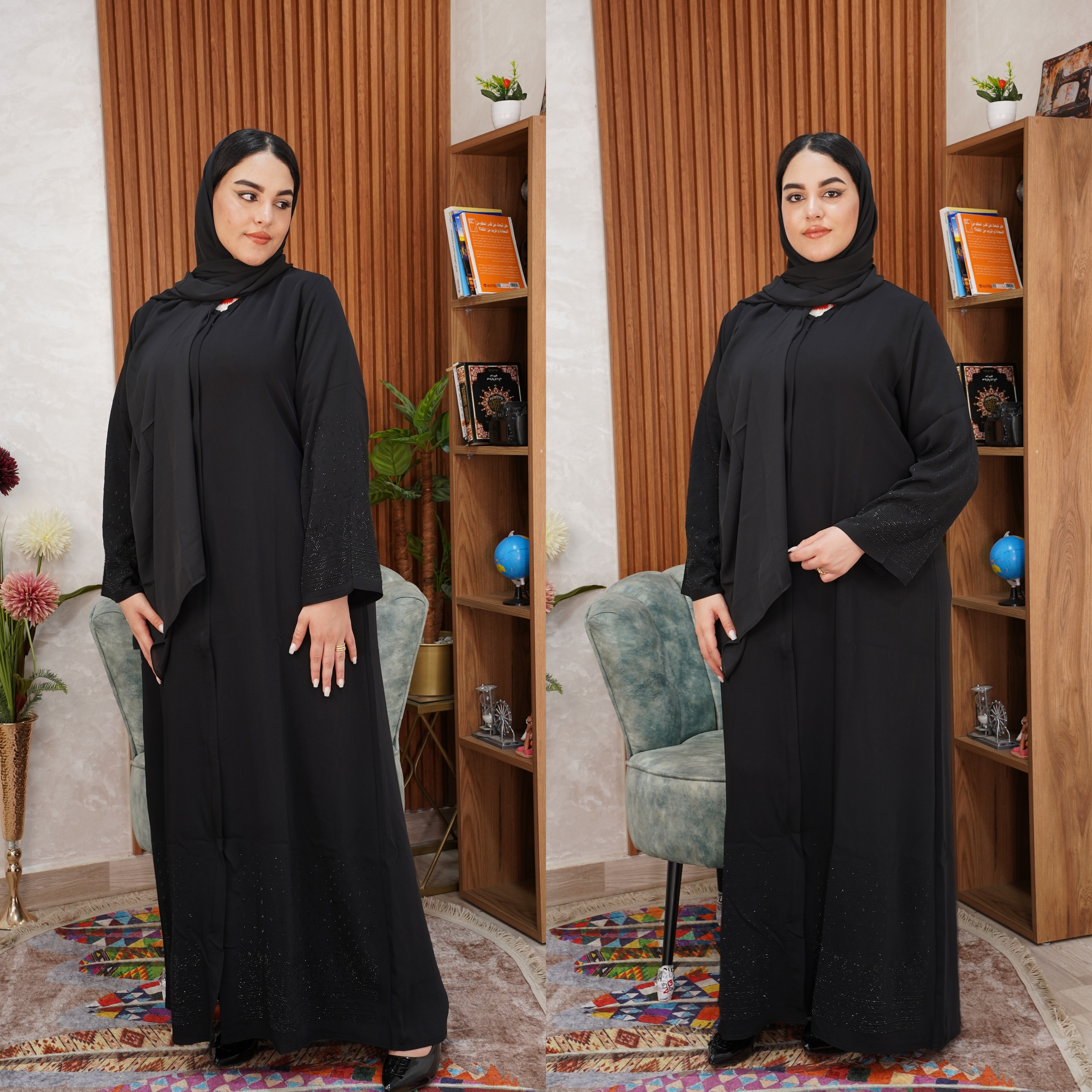 عباية إماراتية طرز بالفولار