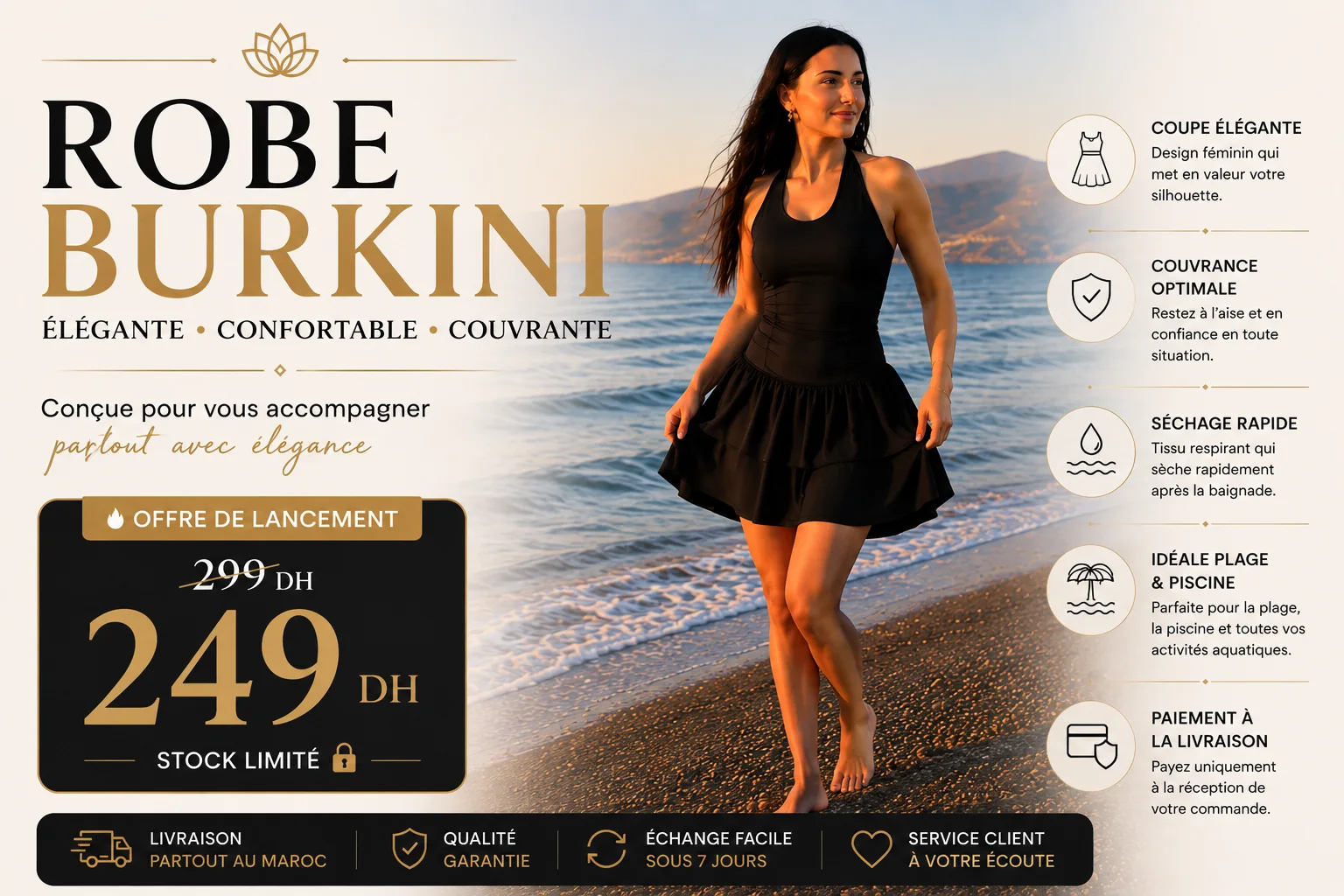 Enfin un Burkini Élégant, Féminin et Confortable