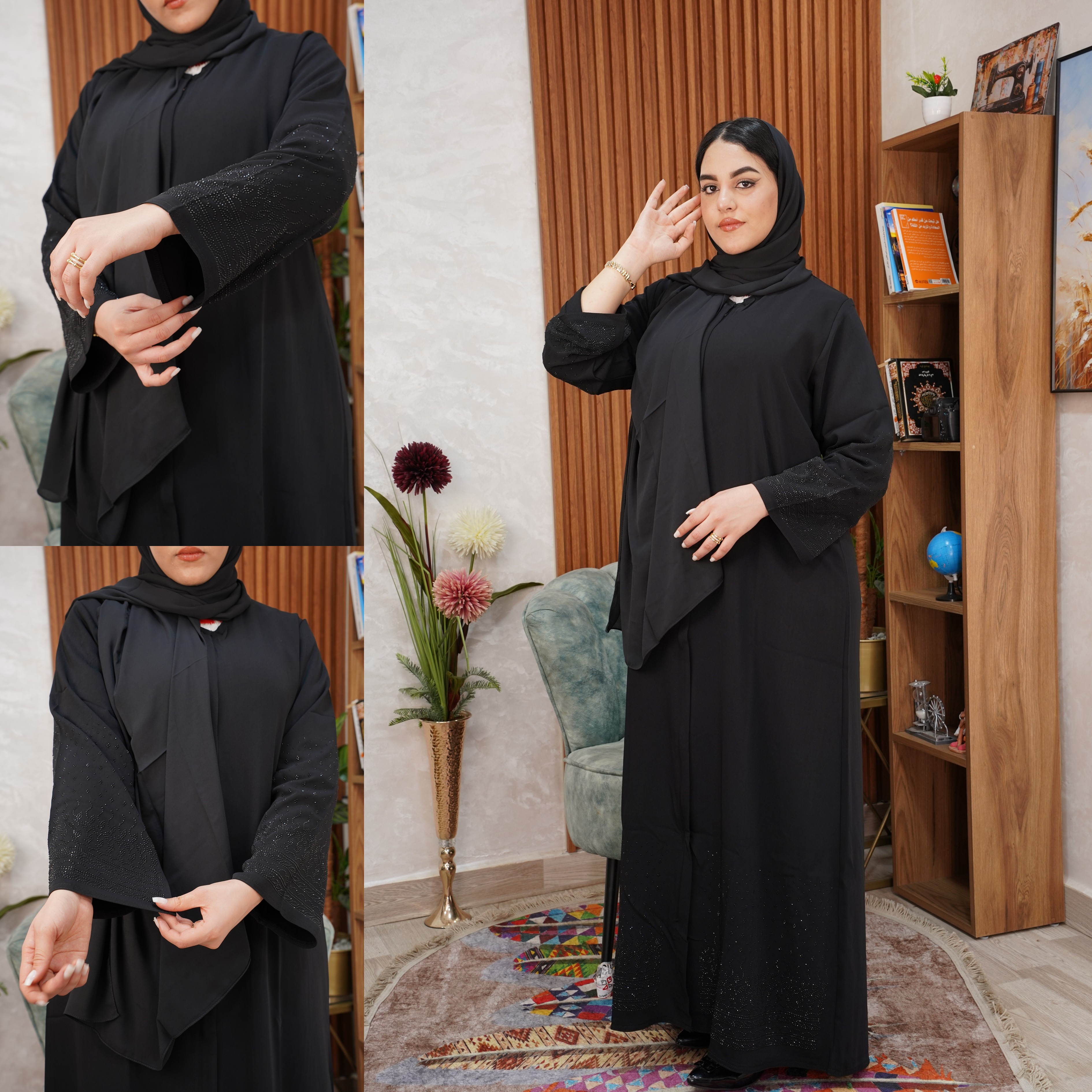 عباية إماراتية طرز بالفولار