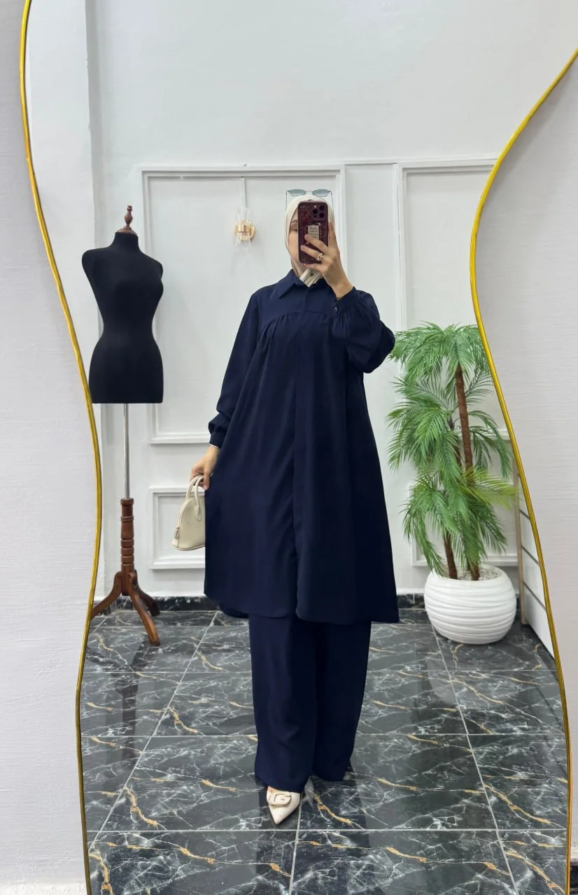 👗 موديل أنيق ومريح ... طقم كريب تركيا