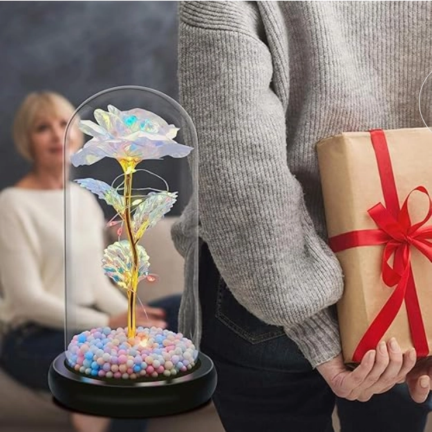 وردة الكريستال المضيئة