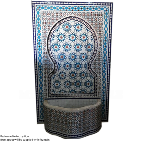 Fontaine murale en mosaïque 1201 made to order 8 weeks fabrication & delivery