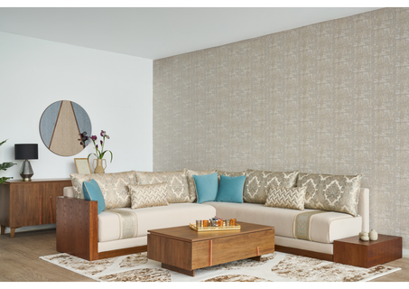 MOROCCAN LOUNGE BASE + WOODEN TABLE