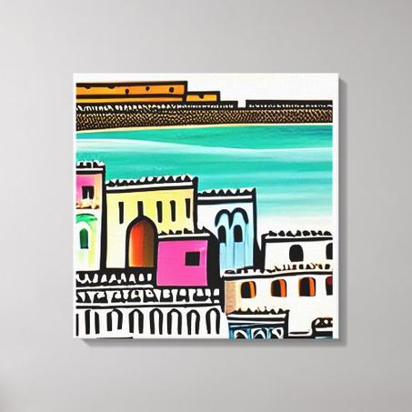 Stretched Canvas Print AI generated art 40" x 40" cm