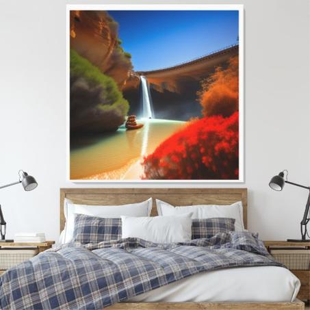 Stretched Canvas Print AI generated art 40" x 40" cm