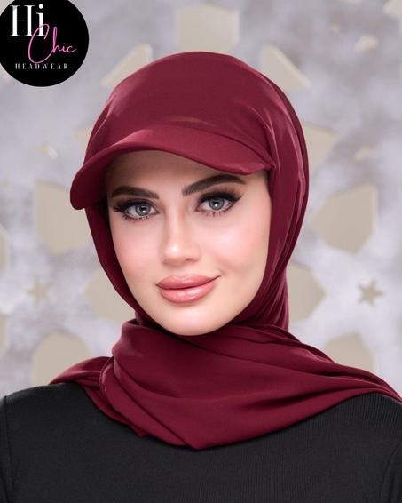 حجاب بكاسكيطة مدمجة – لمسة عصرية من Hi Chic